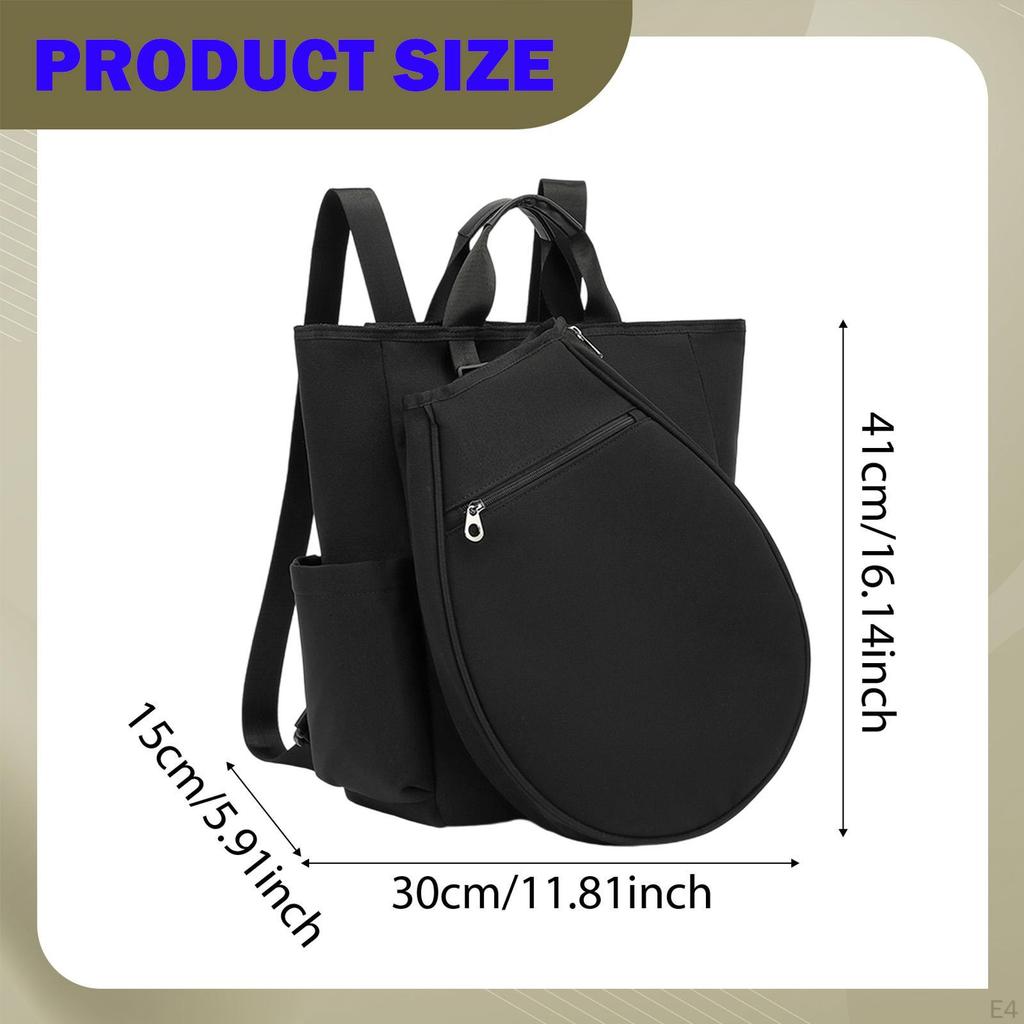 Tennis Backpack Duffle Bag Storage Racket Racquet Holder with Pockets Pickleball for Sports