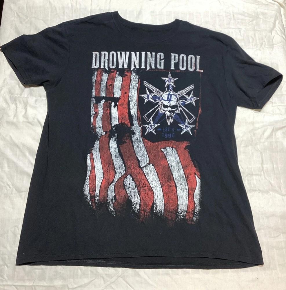 Футболка Drowning Pool People с американским флагом, размеры от S до 5XL, AD882, унисекс