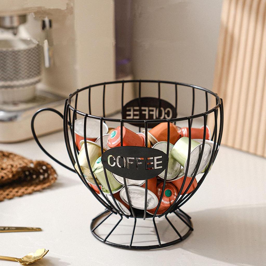 Extra Large Capacity Coffee Pod HolderCoffee Bar Counter Organizer Coffee Filter HolderCapsule BasketCoffee Bar Accessories