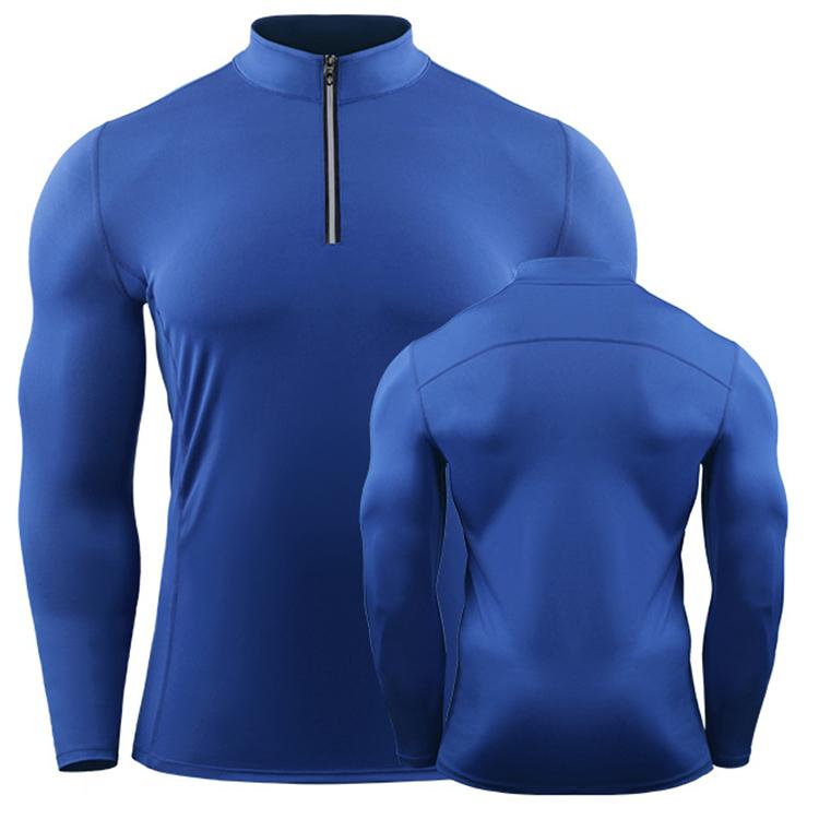 CANGHPGIN Мужская компрессионная спортивная футболка для бега, плотная спортивная одежда с длинными рукавами для фитнеса, быстросохнущая