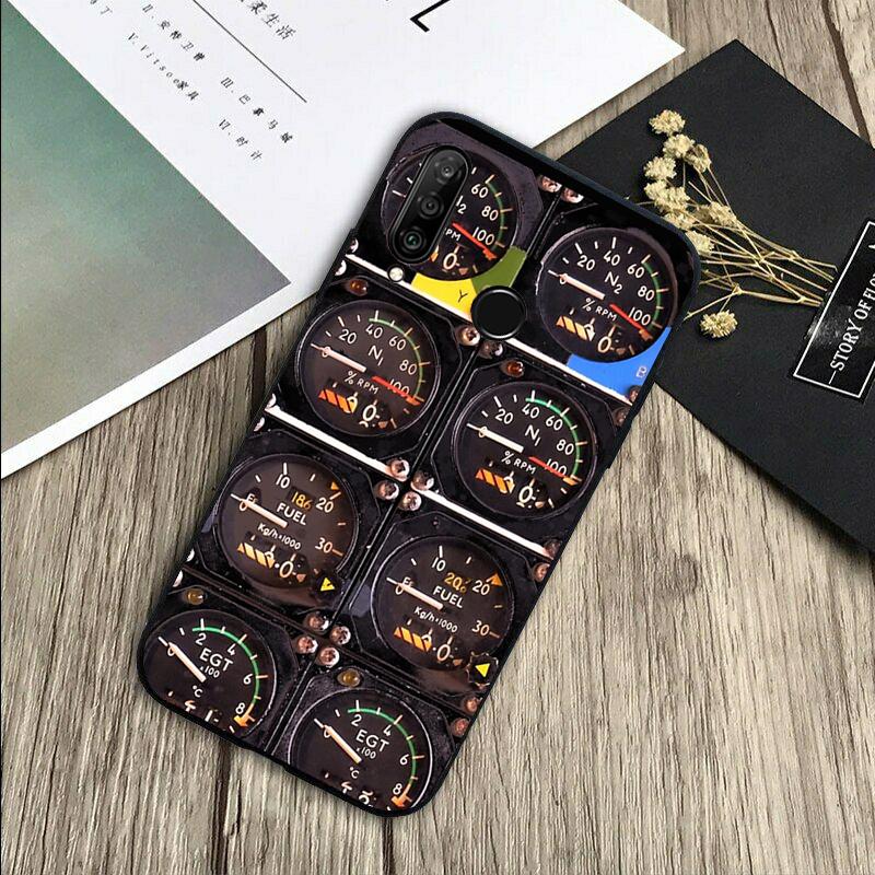Flight Instruments Cockpit For Huawei Nova Y72 Y73 Y90 Y70 Y60 Y91 Y61 12s 12i 11i 8i 9 10 SE P40 Lite P60 P30 Pro Case