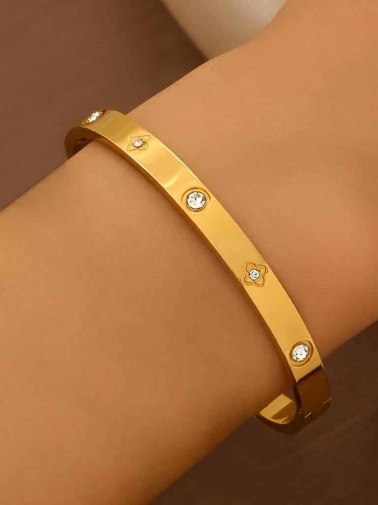 Браслет-гвоздь с бриллиантами из титановой стали - Женская минималистичная мода, Горячо продаваемые женские аксессуары