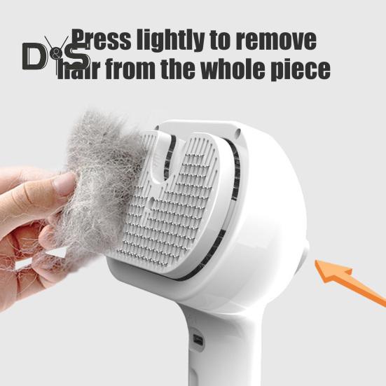 Паровая щетка для кошек, перезаряжаемая расческа-спрей для удаления шерсти с резервуаром для воды и кнопкой спуска, паровая щетка для ухода за домашними животными для кошек и собак