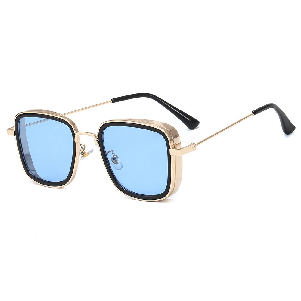 4 шт. Роскошные солнцезащитные очки в стиле повязки на голову, Трендовые Панк Квадратные, Персонализированные Фотография, Вогнутый Стайлинг, Очки, Спортивные Брендовые Очки