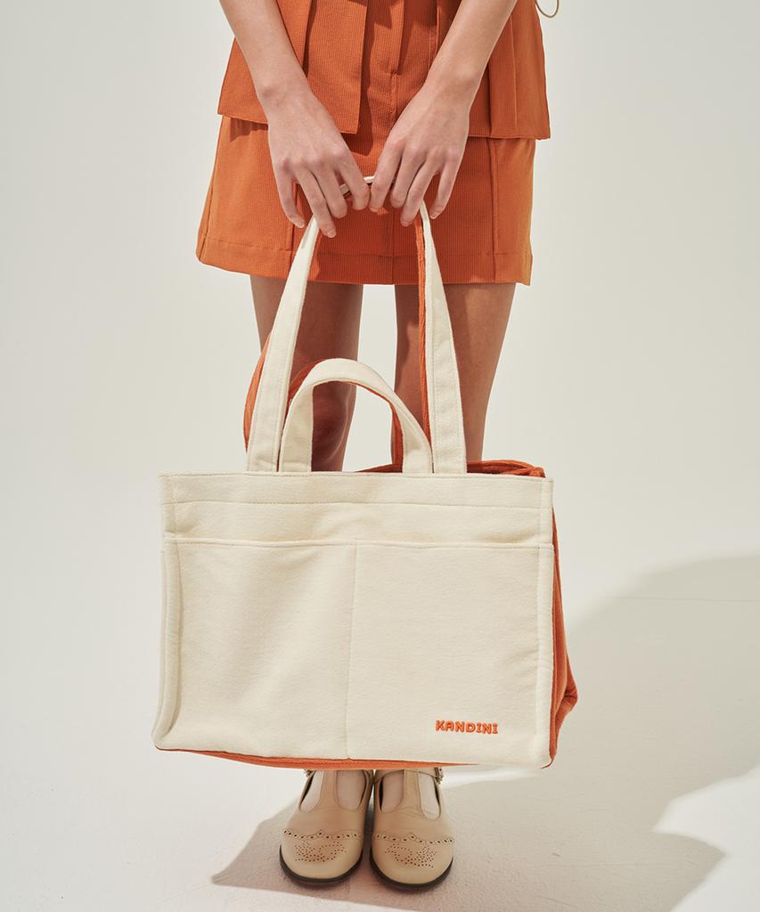 Kandini Cream/Orange Terry 2-Way Bag