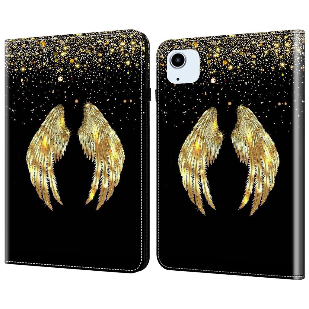 Для iPad Эйр 11 (2025)/(2024)/Воздух (2020)/(2022) Кожаный чехол Противоударная обложка для планшета с подставкой, Принт с узором