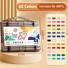 12-60 Colors Stackable Color Watercolor Pen Washable Art Painting Markers  School Office