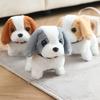 Kids Electric Plush Dog Toy Interactive Barking Nodding Movable Tail Walking Puppy Plushie Toddlers Educational Simulation Stuffed Animal Toy