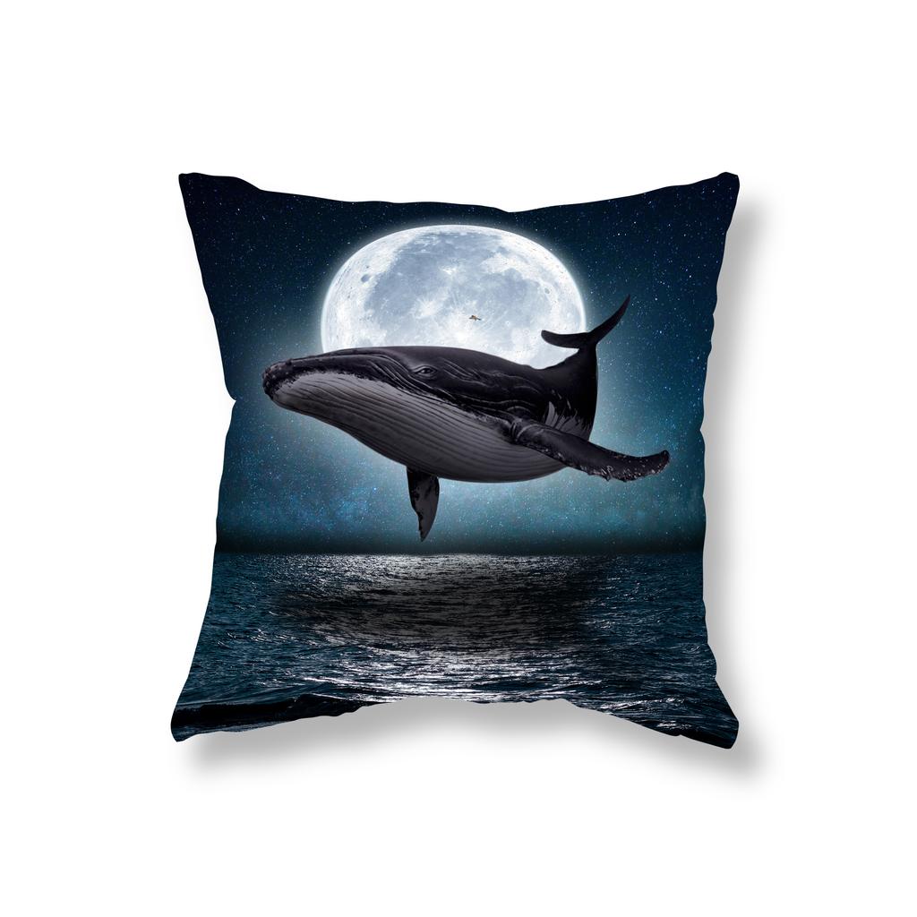 Милая наволочка с китом и косаткой, украшение для дивана, прикроватная тумбочка для офисного игрового стула, чехол для подушки, домашний декор, наволочка 45x45 см