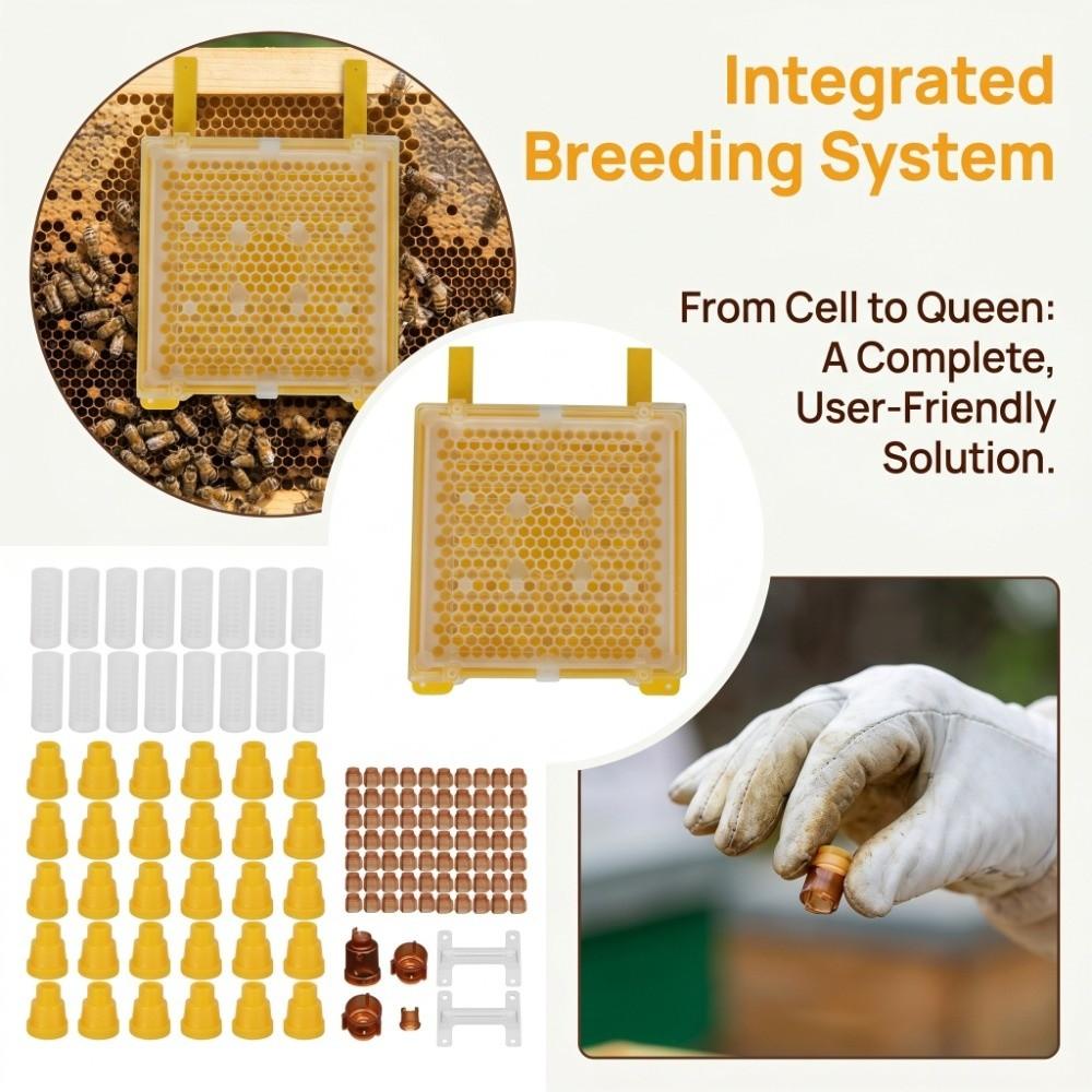 251Pcs Reliable Queen Cell Protective Cover Convenient Full Bee Breeding Set Beekeeping
