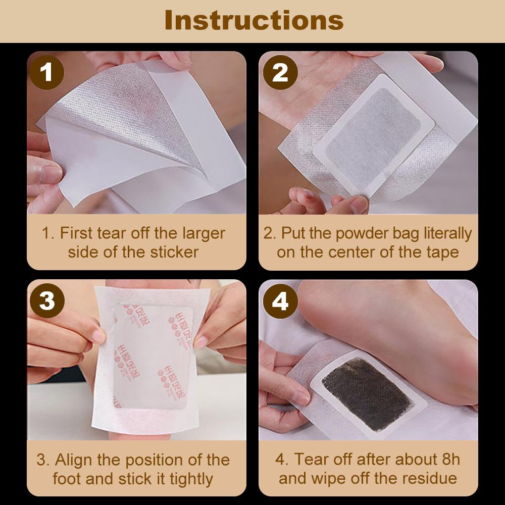 Патч для ног Detox (Патчи+ Клеи) Пластыри с полынью и имбирем, детоксикация, токсины, сон, похудение, травяная палочка от сырости