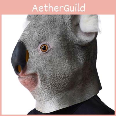 Уморительная маска коалы с меховыми ушками, идеально подходящая для детских дней рождения и костюмированных вечеринок