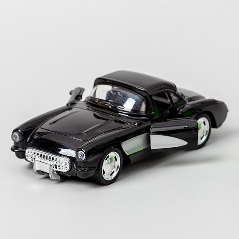 Классическая модель автомобиля Chevrolet из сплава 1/32, детская игрушечная машина с орнаментом, игрушечный автомобиль с откатным механизмом для мальчика