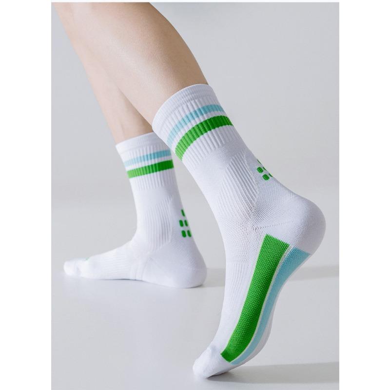 Мужские спортивные носки для бега, баскетбольные амортизирующие и износостойкие, махровые впитывающие пот, устойчивые к запаху и дышащие носки средней длины