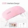 6W Mini Nail Dryer Machine UV Manicure Lamp Home Use Nail Lamp Portable For Nail Drying Polish With USB Cable