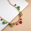 European & American Christmas Multi-color Bell & Flower Clavicle Chain Necklace - Creative Minimalist Cartoon Design for Women