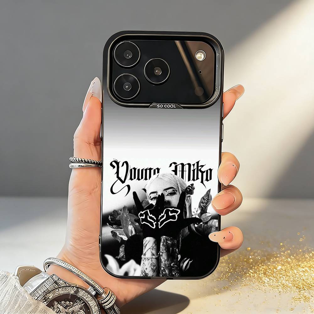 Чехол для телефона C-Cool Young M-Miko Singer для iPhone17,16,15,14,13,12,11,Pro,MAX Белый Матовый Ударопрочный Чехол