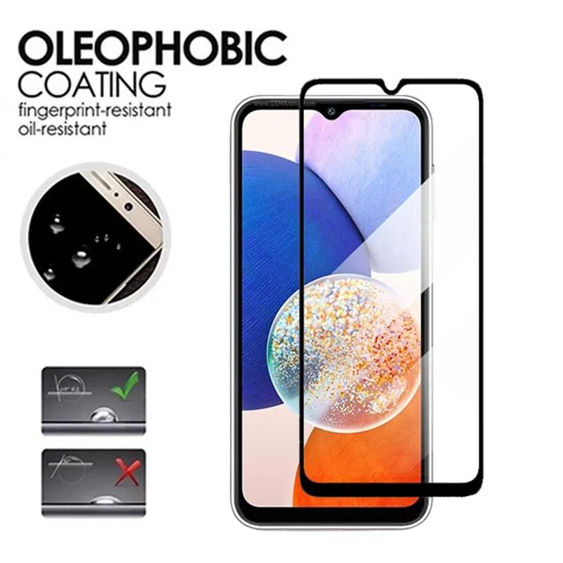 Полное покрытие из закаленного стекла для Samsung Galaxy A54 A04S A04E A04 A14 A24 A34 5G 4G Защитная пленка для экрана