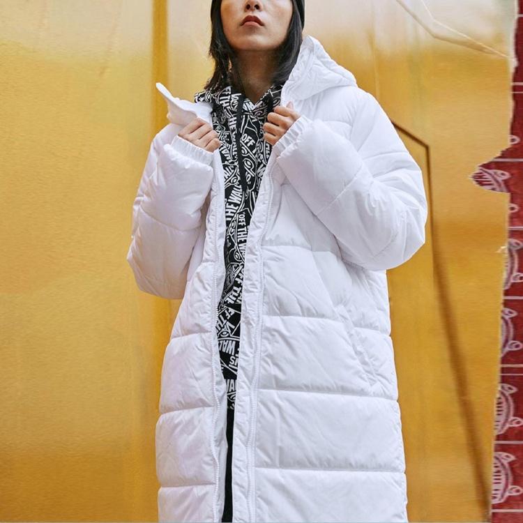 (WMNS) Vans Long hooded Puffer Jacket 'White' Women's VN0A4BFTWHT