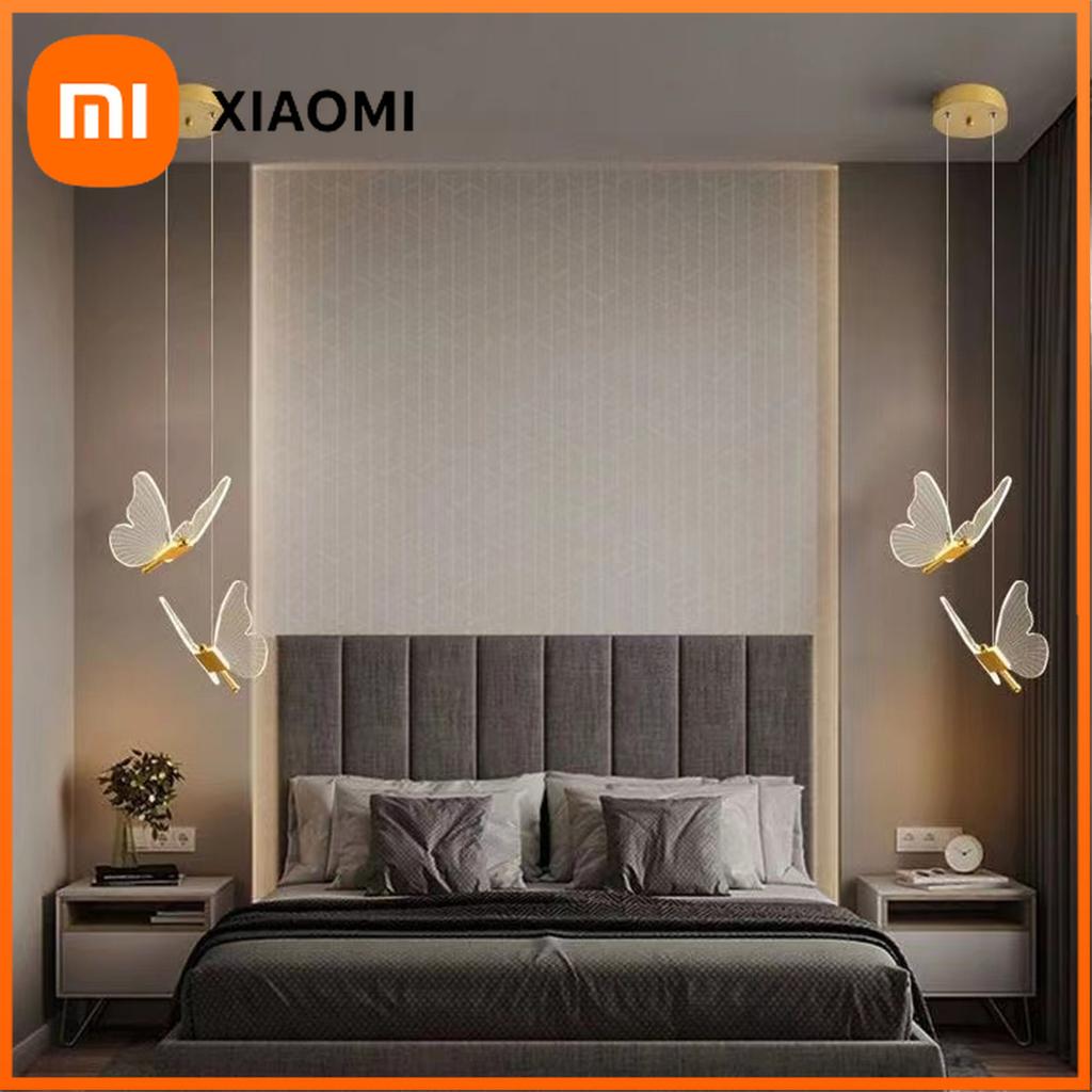 Xiaomi Прикроватная бабочка-люстра Арт-мини-люстра Спальня Домашний декор Прикроватная лампа Современная простая Кабинет Арт-лампа