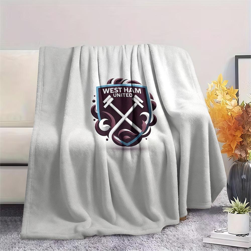 West Ham United F.C Flannel Blanket, High quality Comfortable for All Seasons, Home Decor, Warmth and Comfort