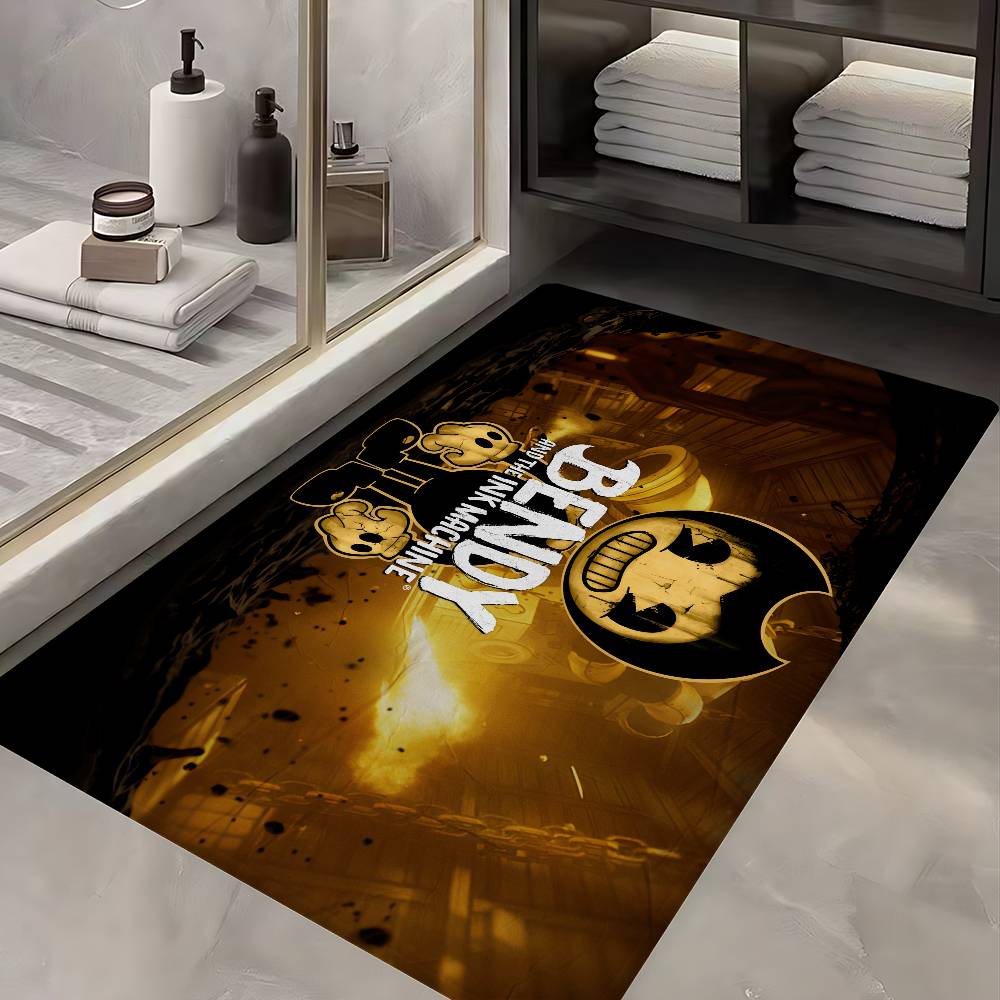Игровые коврики для дома в стиле хоррор B-Bendy And The Ink M-Machine, ретро, с множественным выбором, для гостиной, кухни, нескользящий, коврик-приветствие