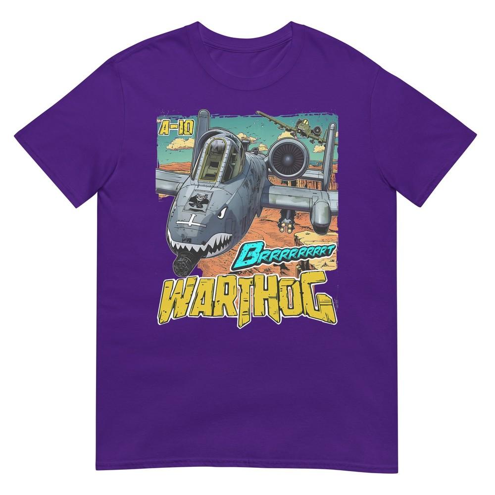 A10 Warthog Jet Airplane Brrrt Funny Comic Graphic TShirt