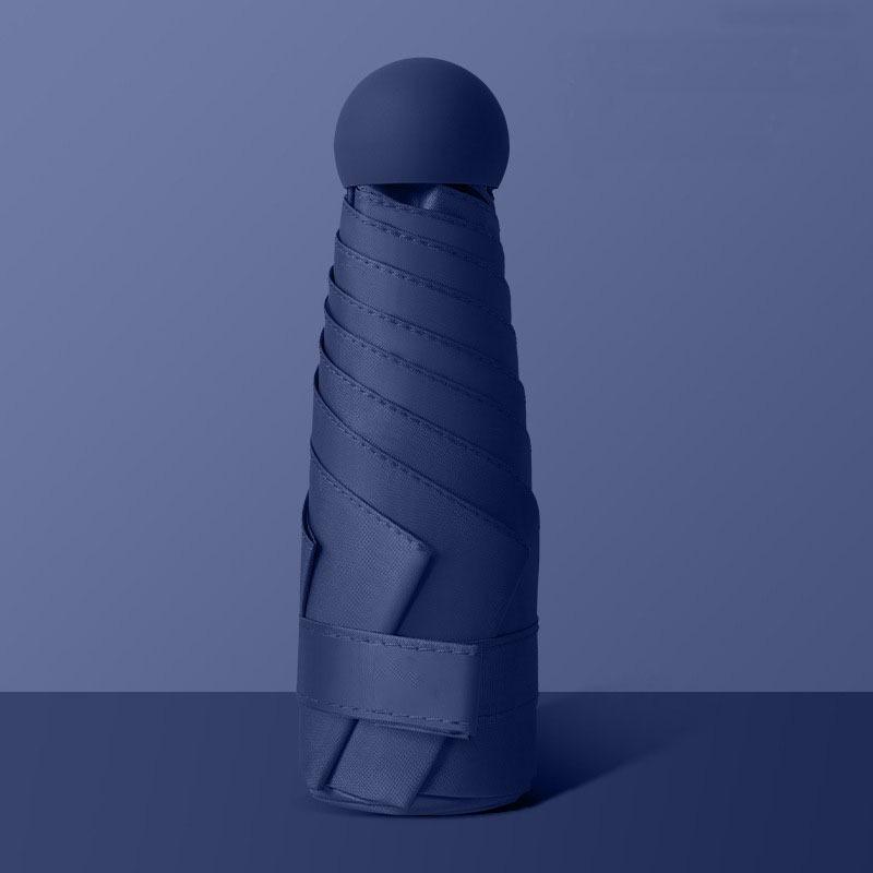 Компактный складной зонт с защитой от УФ-лучей и черной подкладкой