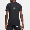 Nike Dri-Fit Quick Dry Повседневная спортивная футболка с короткими рукавами и круглым вырезом Мужские топы Черные CD7527-010
