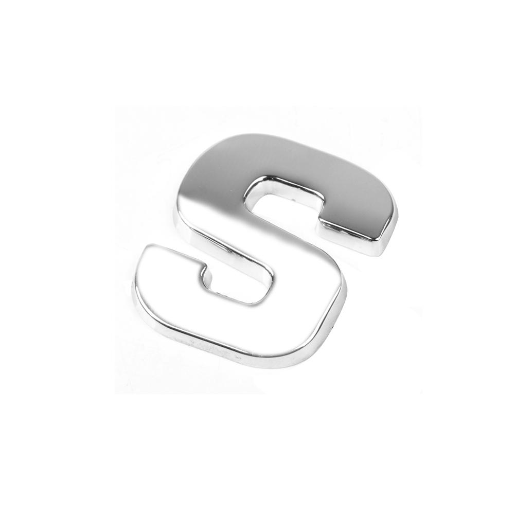 DIY 3D металлическая наклейка с алфавитом, эмблема автомобиля, буква, серебряный значок, наклейка (АЗ&0-9)