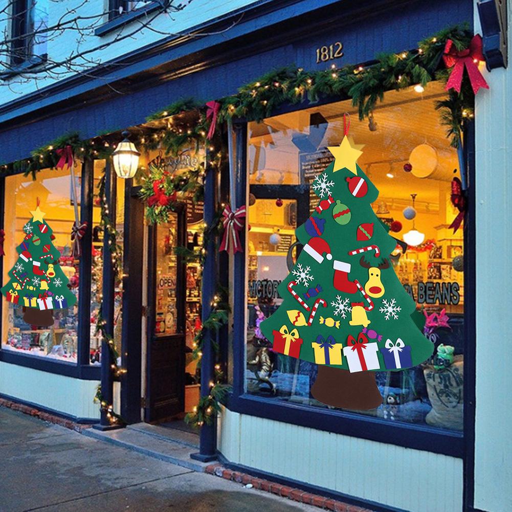 Набор фетровой елки сделай сам Рождественские украшения Настенные подвесные украшения Детские подарки Вечеринка