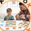 Деревянная игра XO крестики-нолики мини-шахматная доска интерактивная головоломка обучение Монтессори развивающие игрушки подарок для детей мальчик девочка