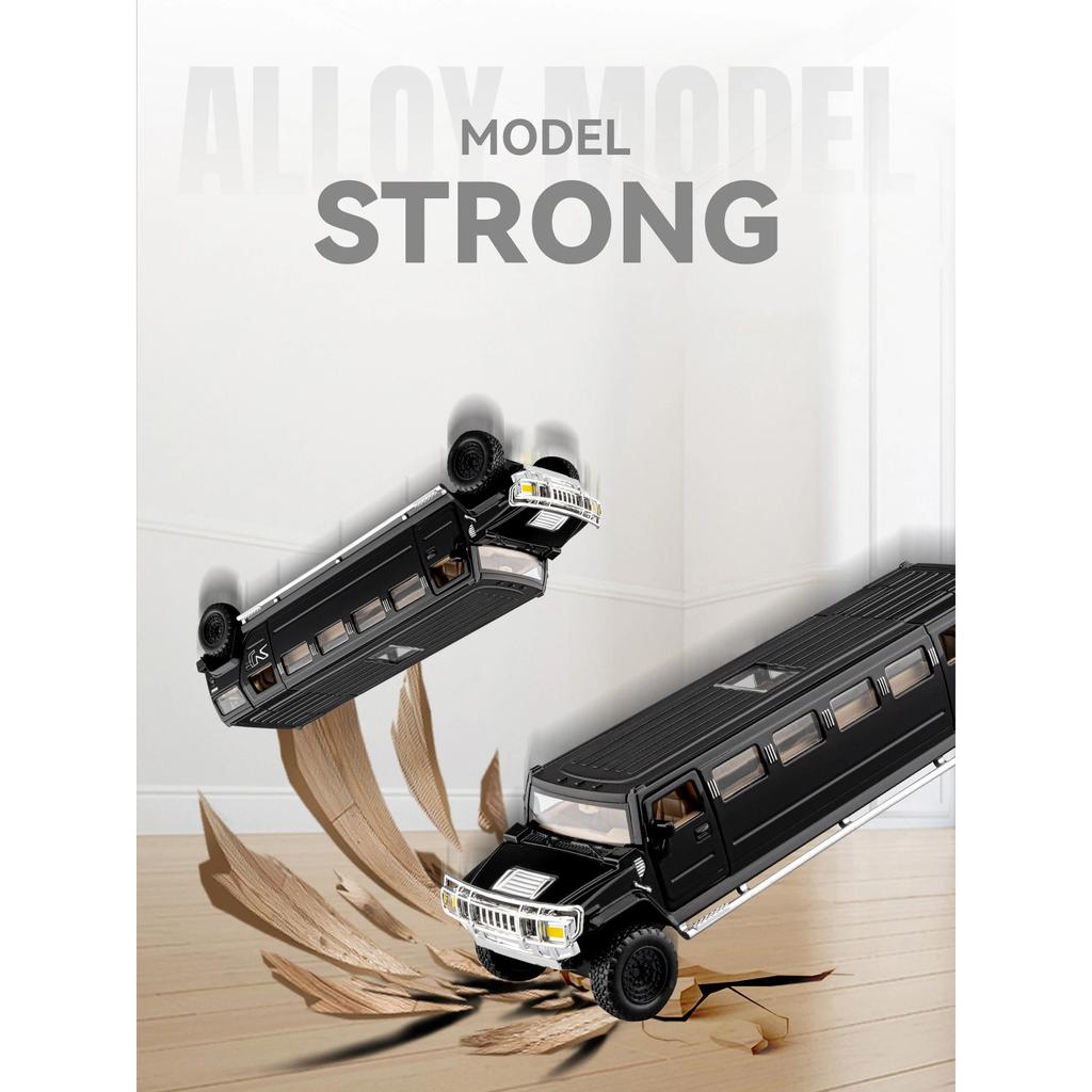 НОВЫЙ 1/32 Hummer H2 Лимузин Сплав Модель Автомобиля Игрушка Литье под Давлением Металлическое Литье Звук и Свет Автомобильные Игрушки для Детей Транспортное Средство