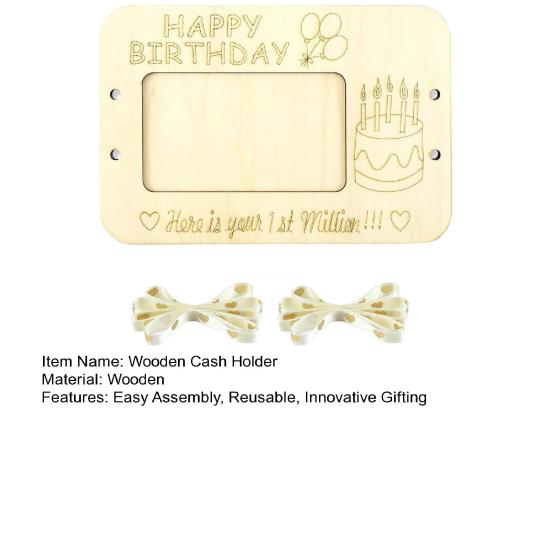 Деревянный держатель для денег Подарочный держатель для денег Держатель для открыток на день рождения Свадьбы Подарочная карта для денег Подарок для любимых