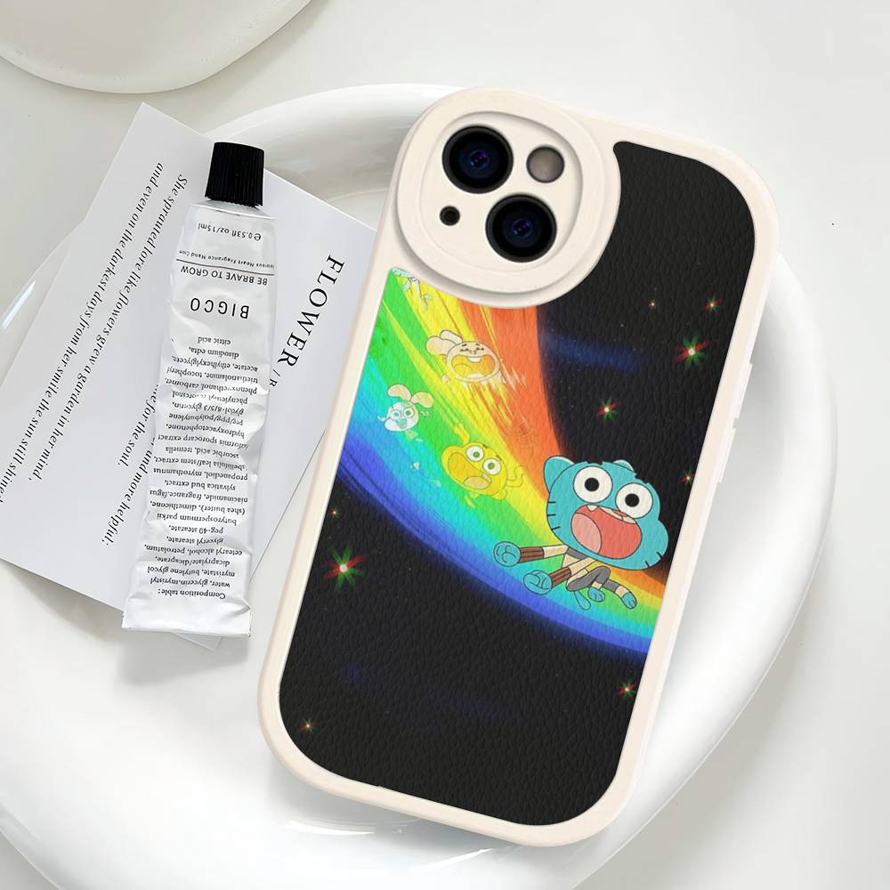 Потрясающий М-Мир Г-Гамбола Для iPhone 16 15 14 16E 13 12 11 Pro Max Plus Телефон Кожаный Чехол