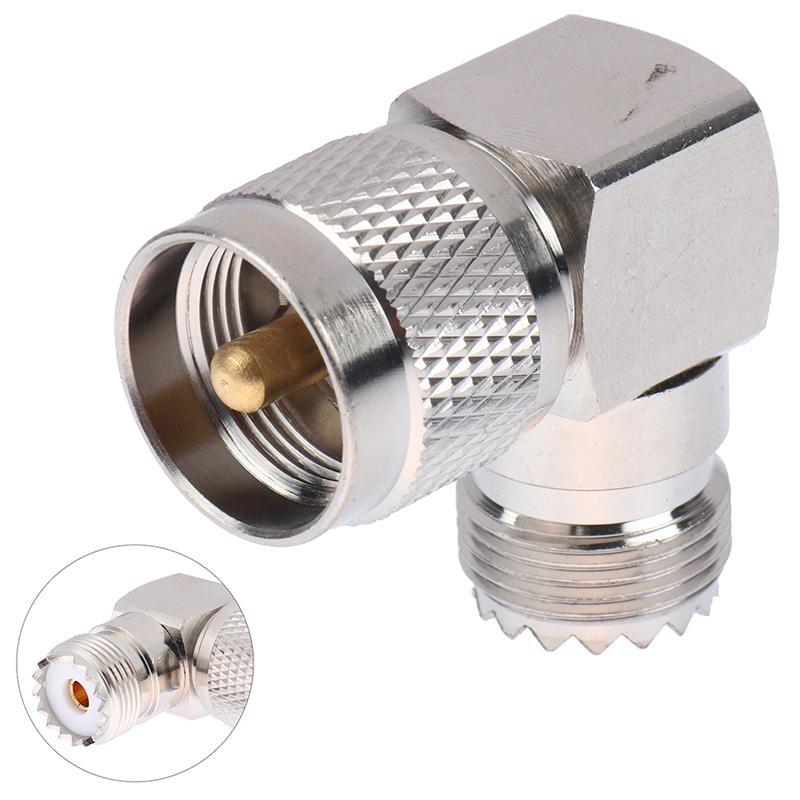 UHF Male PL-259 PL259 на UHF Female SO-239 SO239 Угловой 90 RF Адаптер разъем