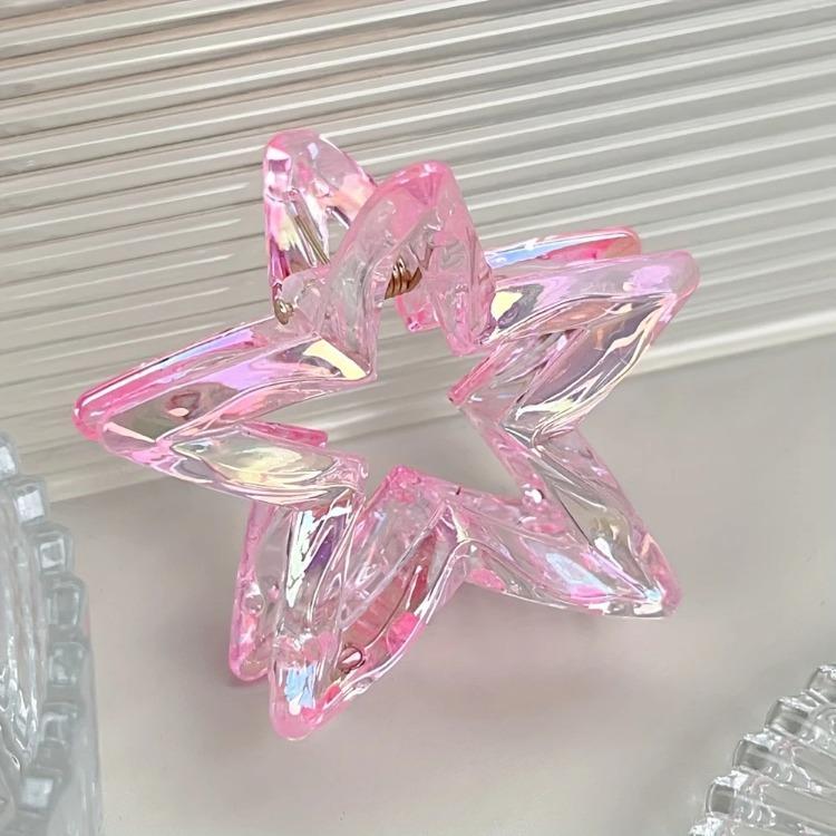 Красочная полая заколка-акула-звезда Сладкая заколка для полусобранных волос Милая заколка-хвост в форме пятиконечной звезды Модная заколка для волос