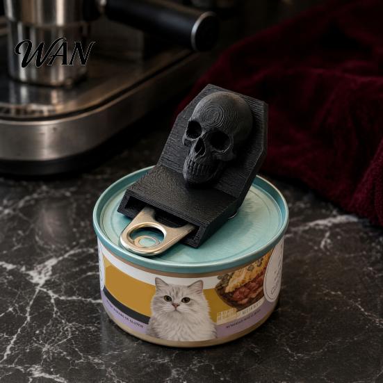 Easy Open Can Opener Gothic Skull Opener, 3D Printed Pull Tab Tool, Trendy Kitchen Accessory Gift for Friends Stable