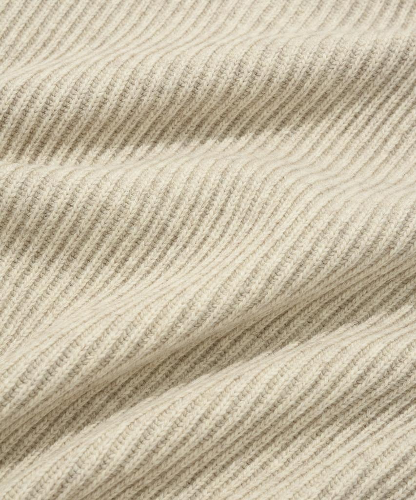 COVERNAT Lambswool Half-Zip Knit Oatmeal