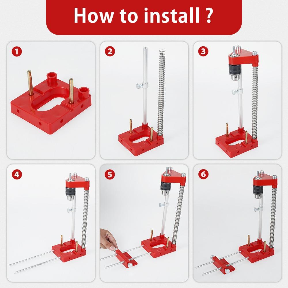 Сверло Сверлильный кондуктор Точный позиционер для сверления DIY Направляющая для сверления Приспособление Деревообработка
