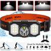 LED Headlight COB Dual Light Source 3 Gears Adjustable USB Rechargeable Head-mounted Flashlight Outdoor Lighting Searchlight