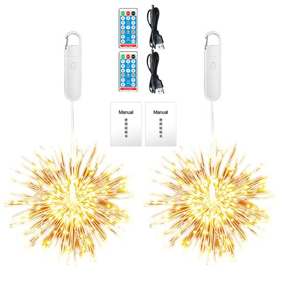 Светодиодные гирлянды с пультом дистанционного управления, диммируемые, несколько режимов освещения, перезаряжаемые