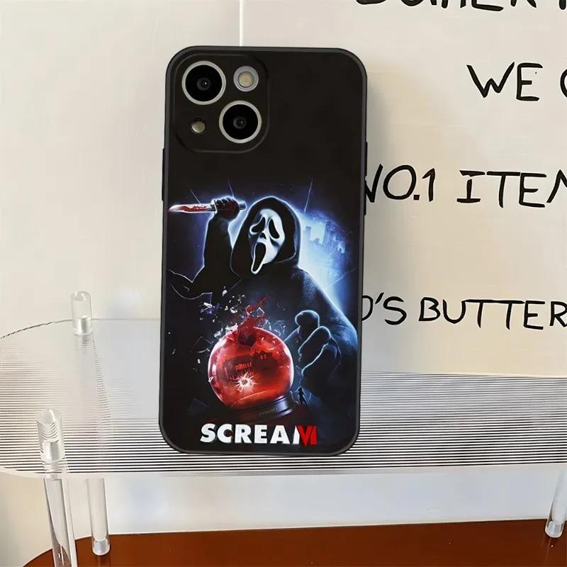Чехол для телефона с рисунком Ghostface Horror Scream для iPhone 16 15 14 13 12 11 Pro Max XS X XR 7 8 SE Задняя крышка