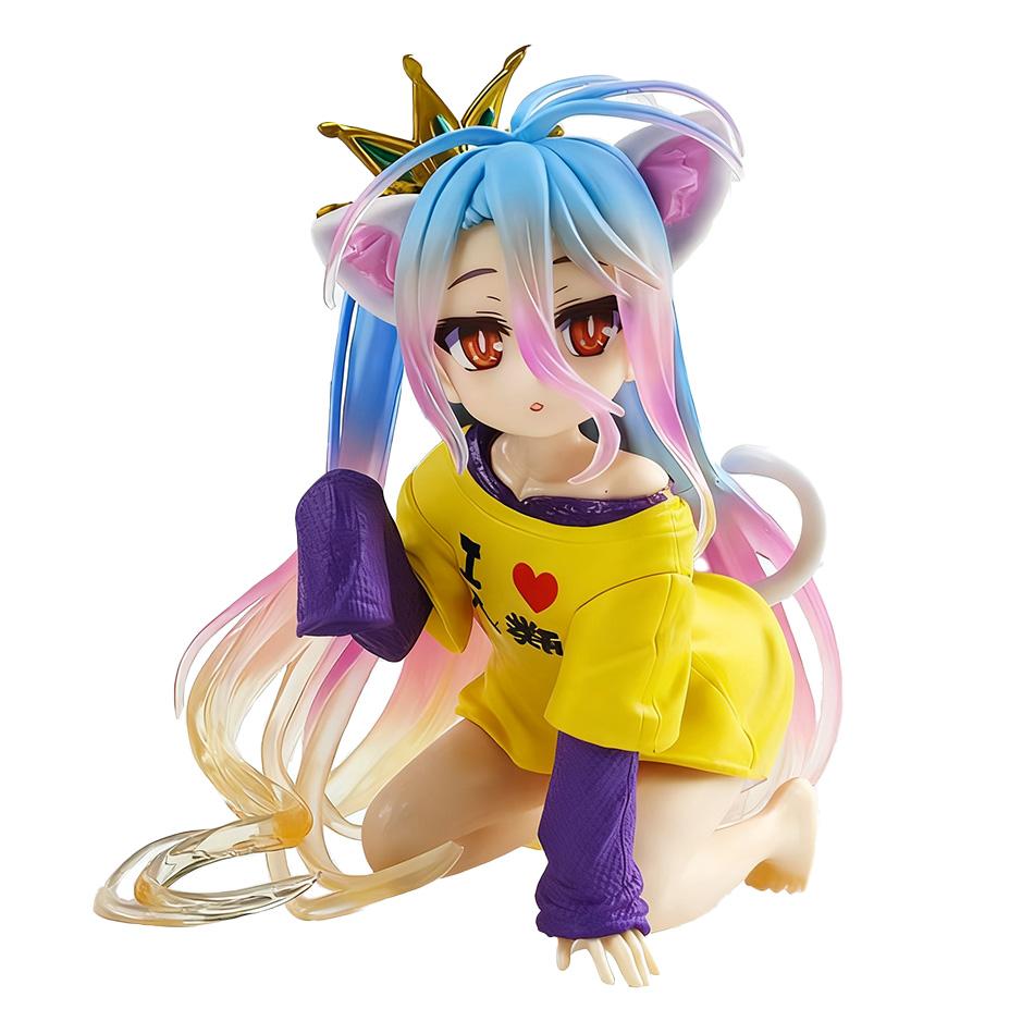 Новая аниме фигурка No Game No Life, настольная, милая, с ушками кошки, Широ, фигурка действия, украшения для комнаты, ПВХ, модель для коллекции взрослых, куклы, игрушки