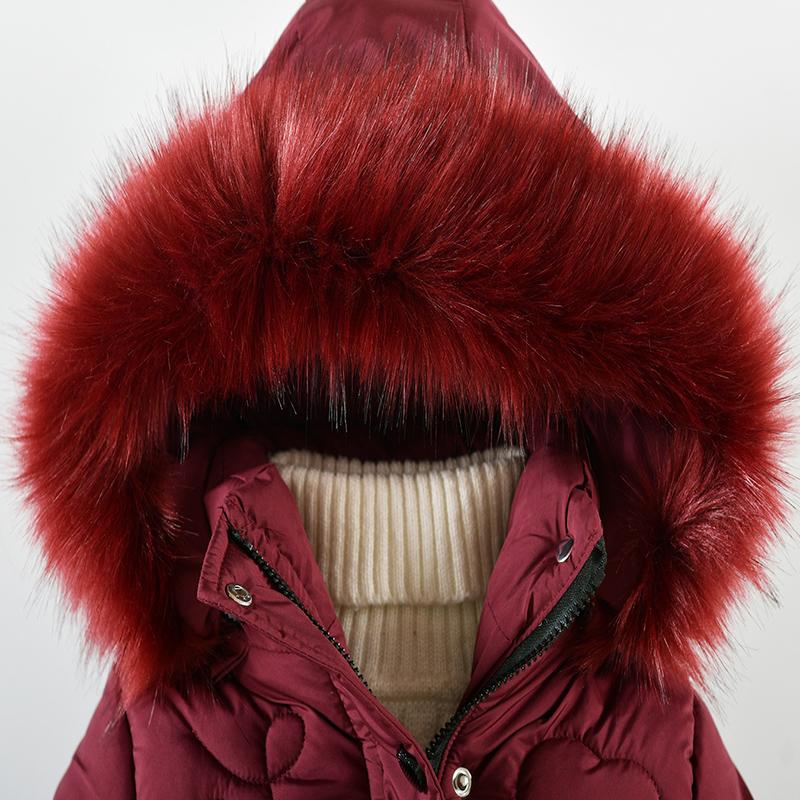 Теплая хлопковая куртка средней длины для девочек, утепленная пуховая куртка для девочек