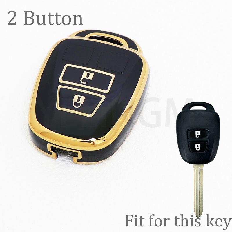 Для Toyota Corolla Fielder Vitz Rav4 Mk4 Rav 4 2 Кнопки Мягкий ТПУ Чехол для Ключа Автомобиля Обложка Пульт Дистанционного Управления Держатель Брелок Защитник