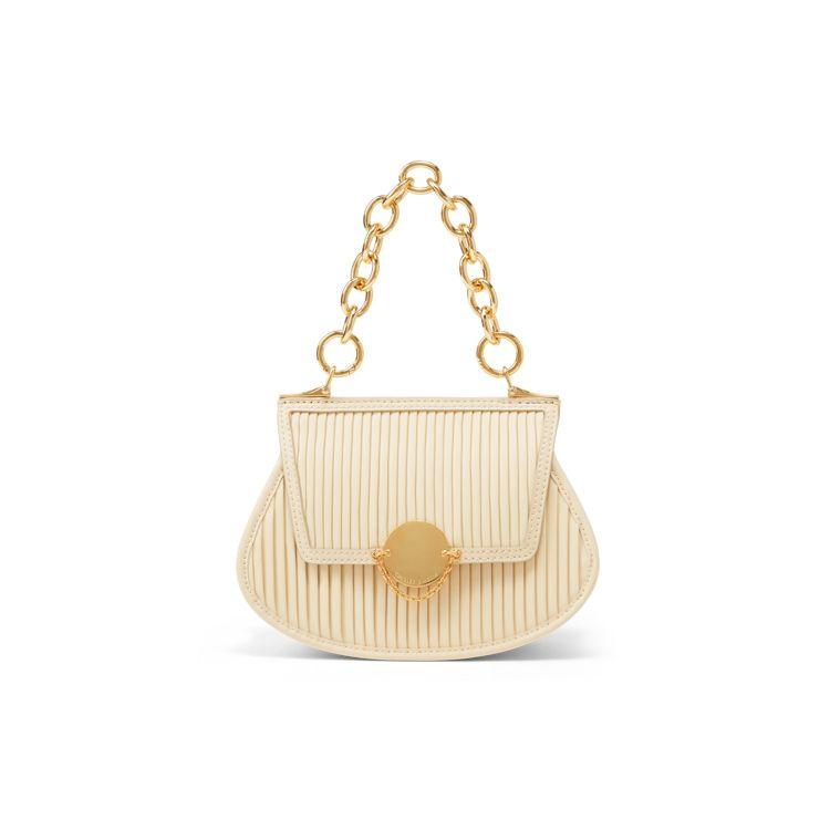 Charles & Keith Vintage Textured Chain Crossbody Bag Women Handbags Chalk Yellow Black CK2-80671389