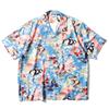Хьюстон 41199 АЛОХА РУБАШКА Принт Короткий рукав Гавайская Средний (бабочка) Рубашка по всей поверхности, саксофон,