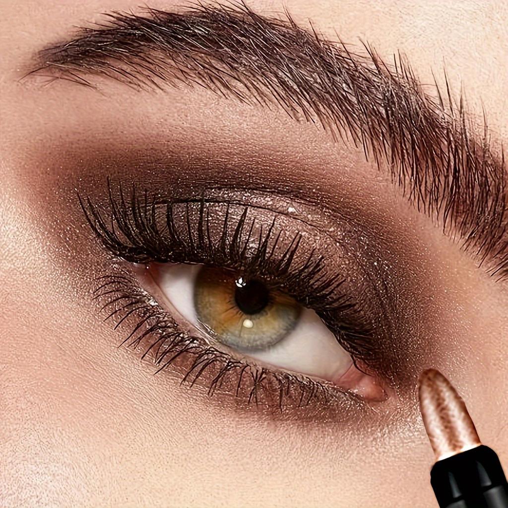 Matte & Shimmer Eyeshadow Stick Long Lasting Waterproof Eyeshadow Pencil Creaseproof Smudgeproof Easy Blend Makeup Eyeshadow Stick 16 Colors