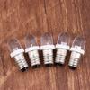 5Pcs Led E10 Dc3V 5V 6V 12V 24V Screw Bulb Warning Signal Bulb E10 Instrumentation Bulb Indicator White Auto Interior Light